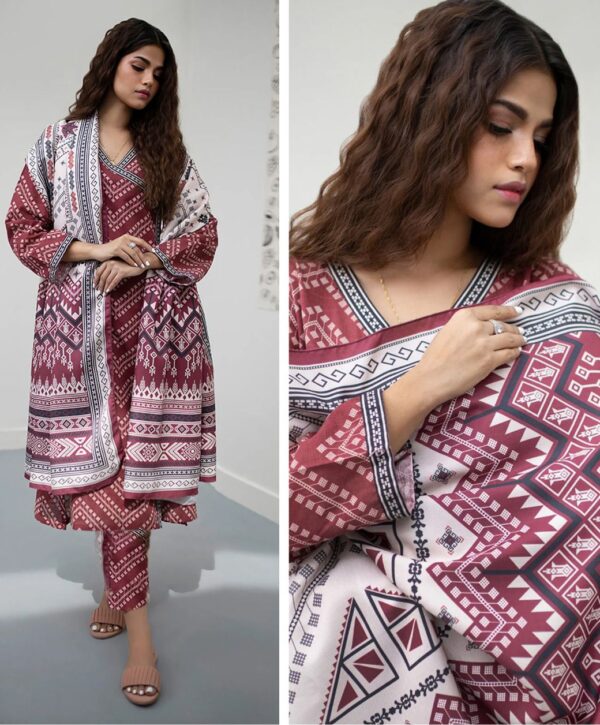 Iznik 3 Piece Premium Printed Slub Khaddar Winter Collection-24/25