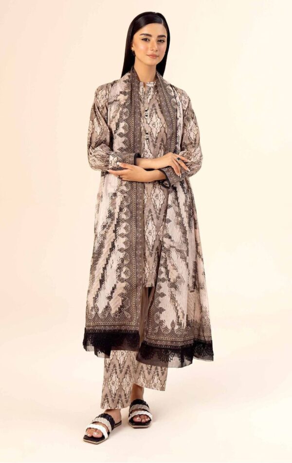 Nishat 3 Piece Premium Printed Slub Khaddar Winter Collection-24/25