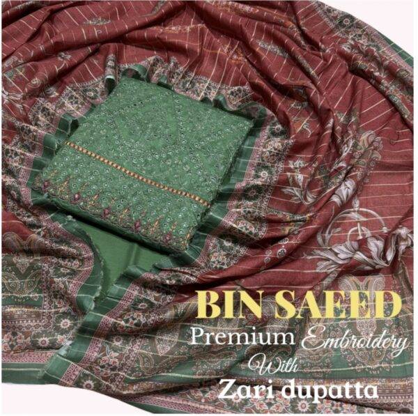 Binsaeed cutwork embroidery Lawn Suit
