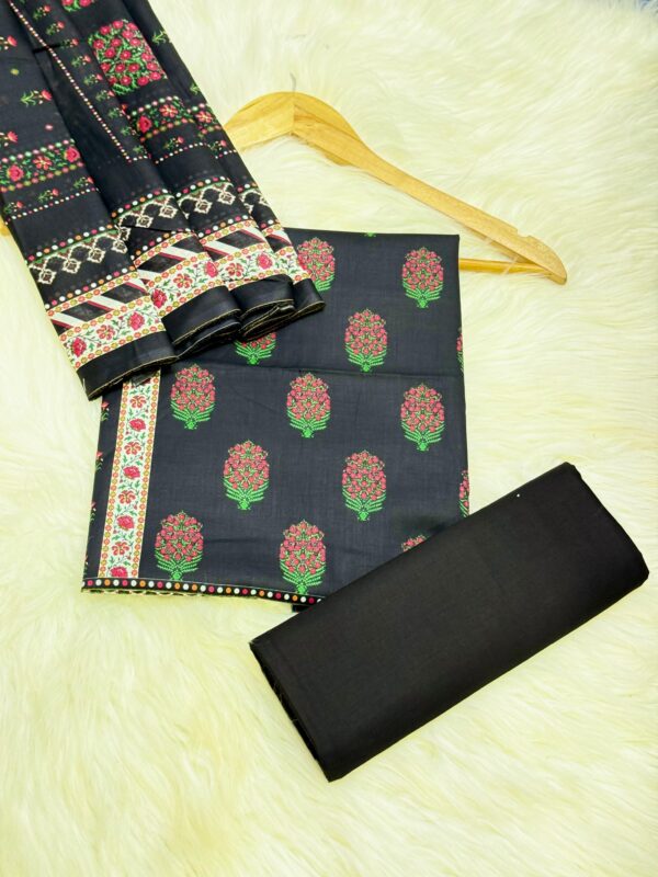 Unstitched binsaeed 3 piece lawn suit