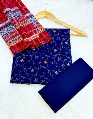 Unstitched 3 piece lawn suite