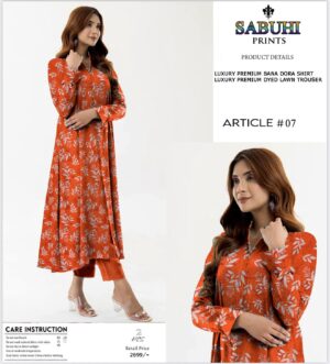 Unstitched Sabuhi two piece suit
