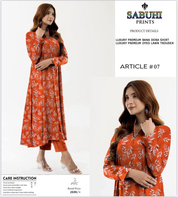 Unstitched Sabuhi two piece suit