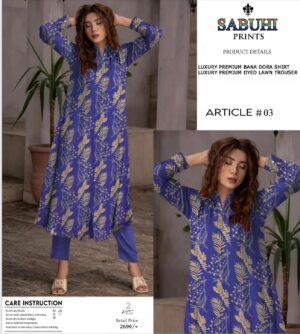 Unstitched two piece lawn suite