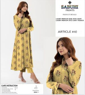 Unstitched two piece lawn suit