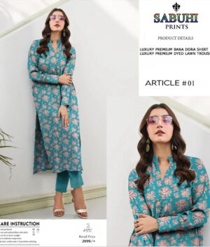Unstitched two piece lawan suit
