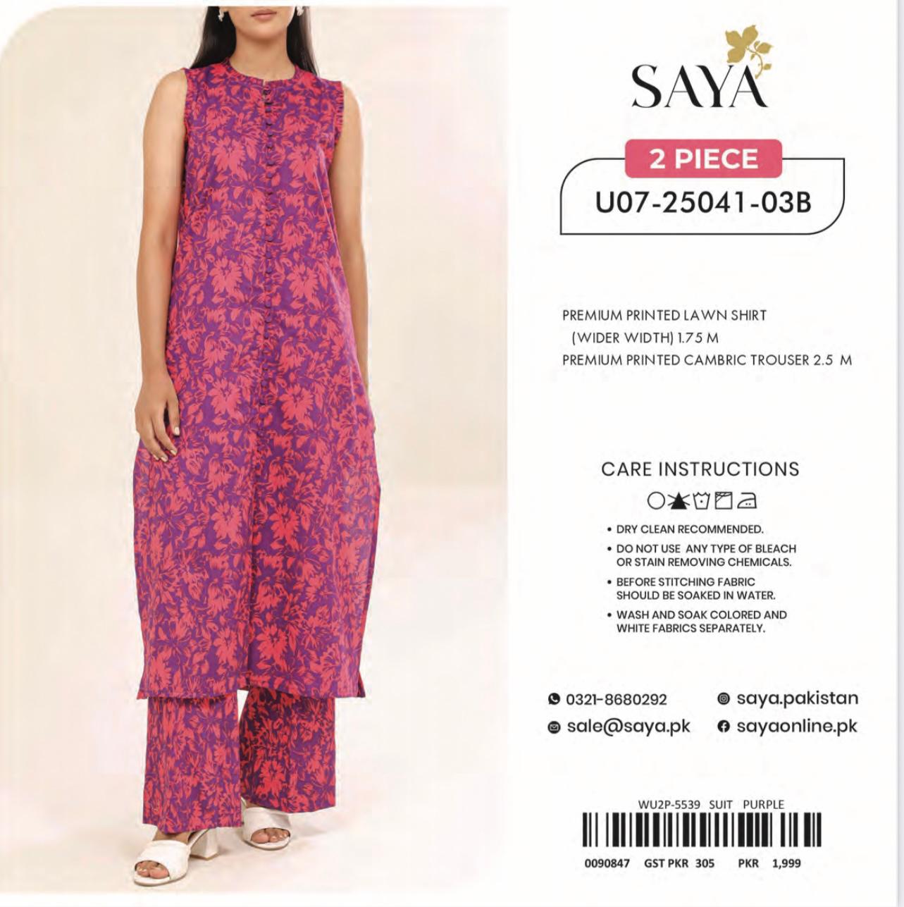 SAYA Lawn 2-Piece Suit